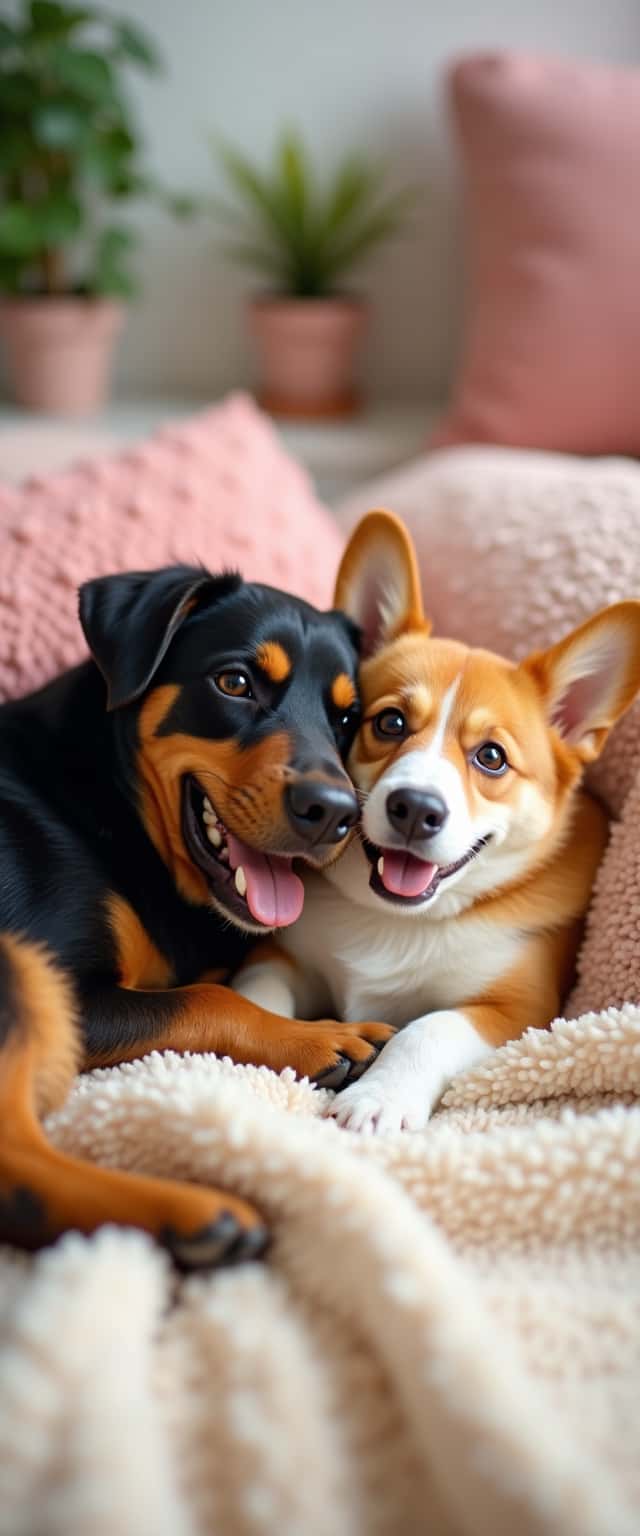 Cuddly Dogs on Soft Blanket Phone Case Cuddly Dogs on Soft Blanket Phone Case