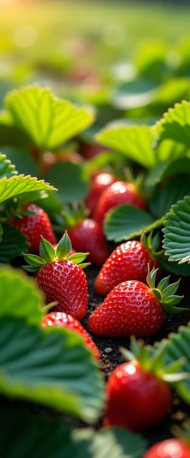 Strawberry Field Close-Up Design Phone Case Strawberry Field Close-Up Design Phone Case