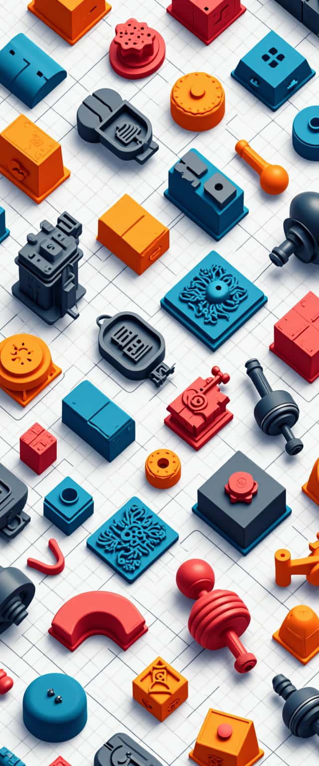 3D-Printed Colorful Pattern Design Phone Case