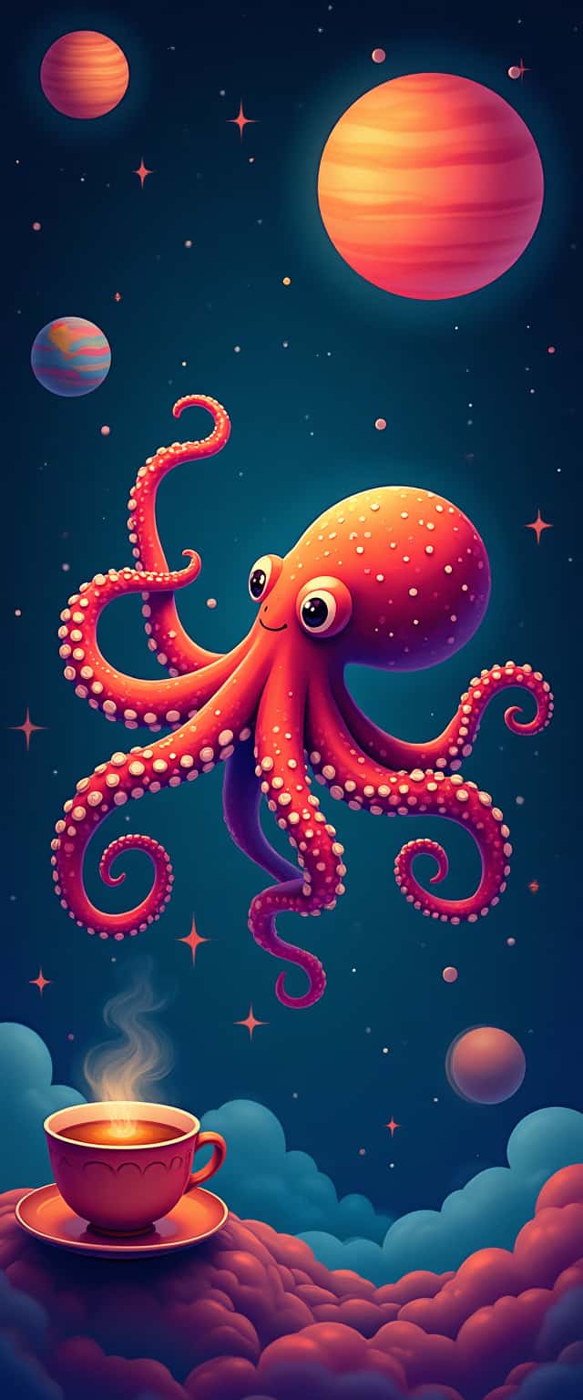 Cosmic Playful Octopus Design Phone Case Cosmic Playful Octopus Design Phone Case