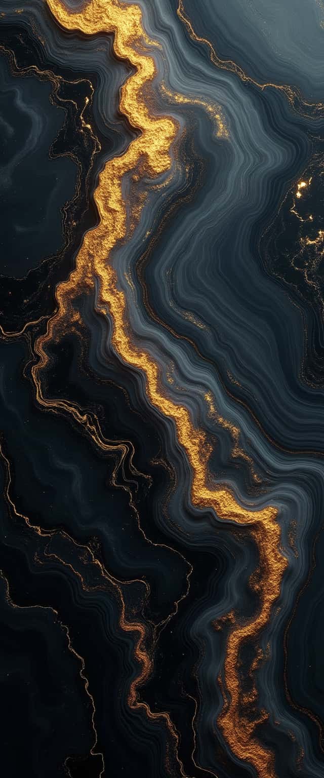 Marble Texture with Gold Veins Phone Case