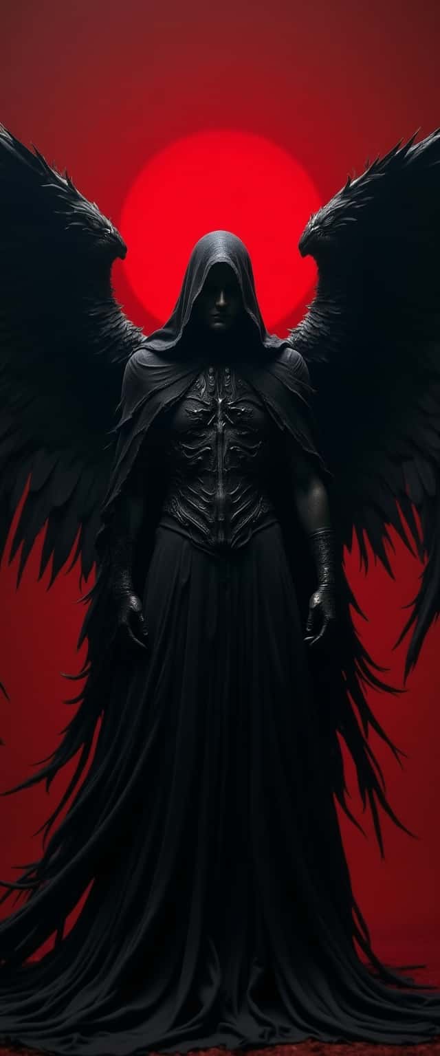 Dark Angel in Crimson Sky Phone Case Dark Angel in Crimson Sky Phone Case