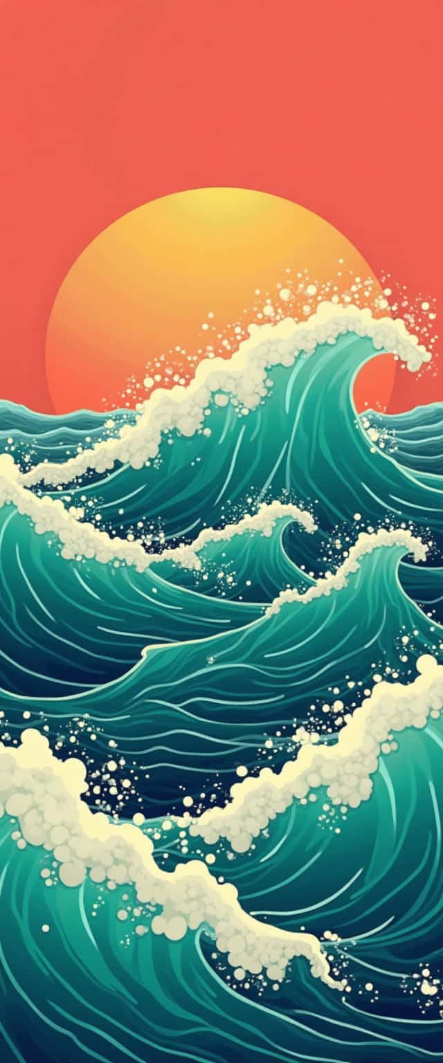 Retro Wave Pattern Design Phone Case Retro Wave Pattern Design Phone Case