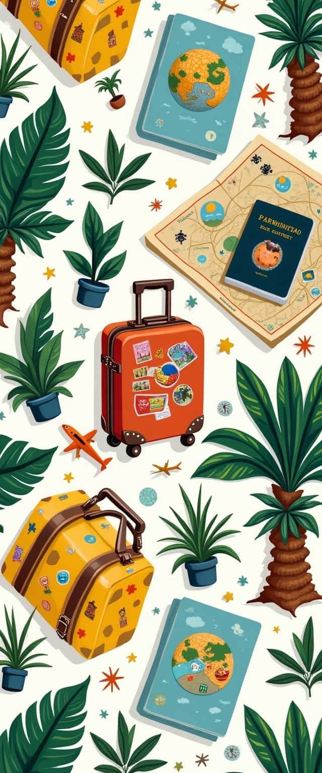 Travel Themed Pattern Design Phone Case Travel Themed Pattern Design Phone Case