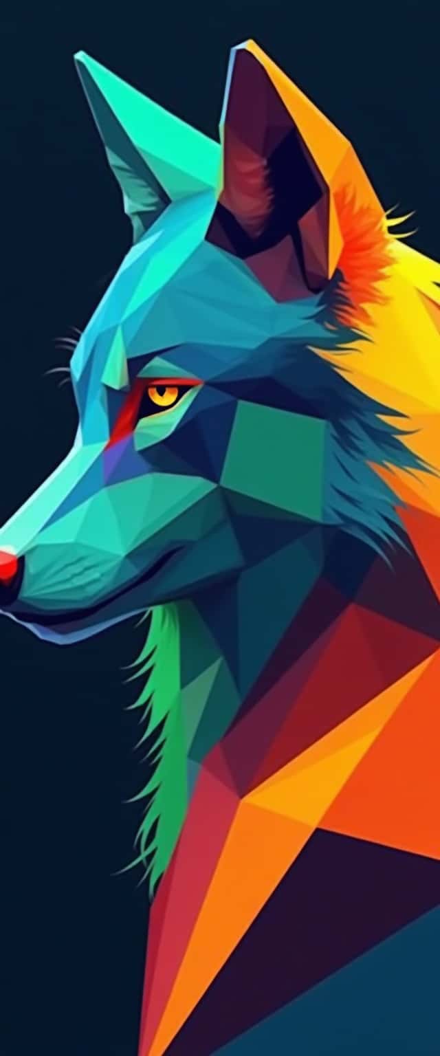 Geometric Wolf Composition Phone Case Geometric Wolf Composition Phone Case