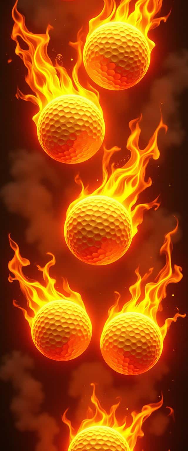 Fiery Golf Ball Pattern Phone Case Fiery Golf Ball Pattern Phone Case