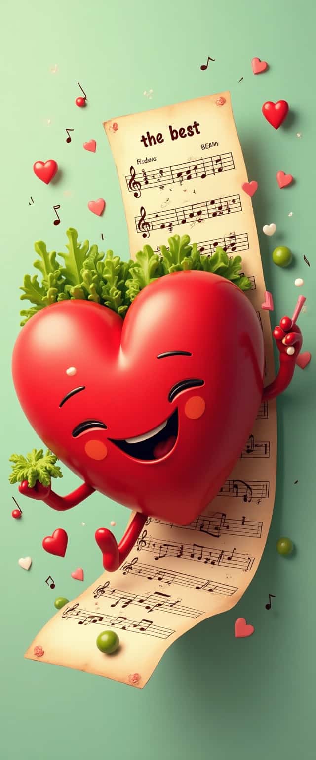 Vintage Heart Salad Musical Play Phone Case