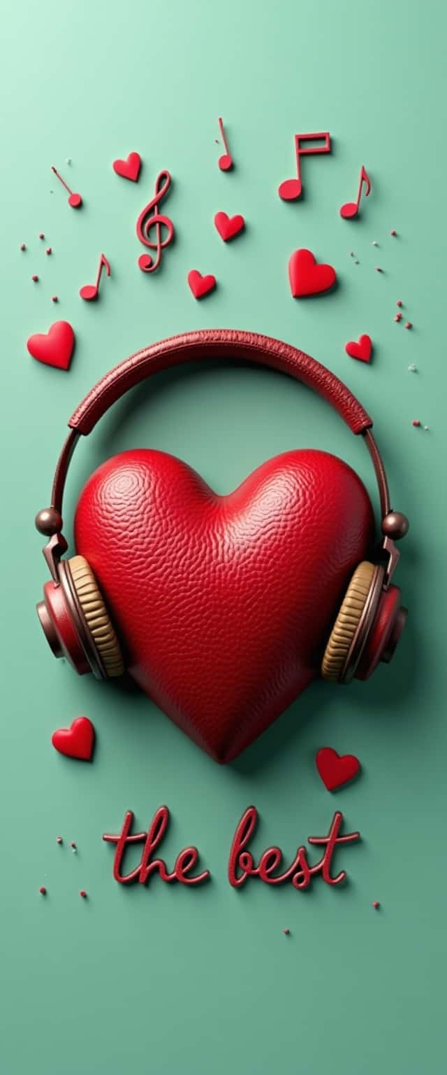 Heart and Music Design Phone Case