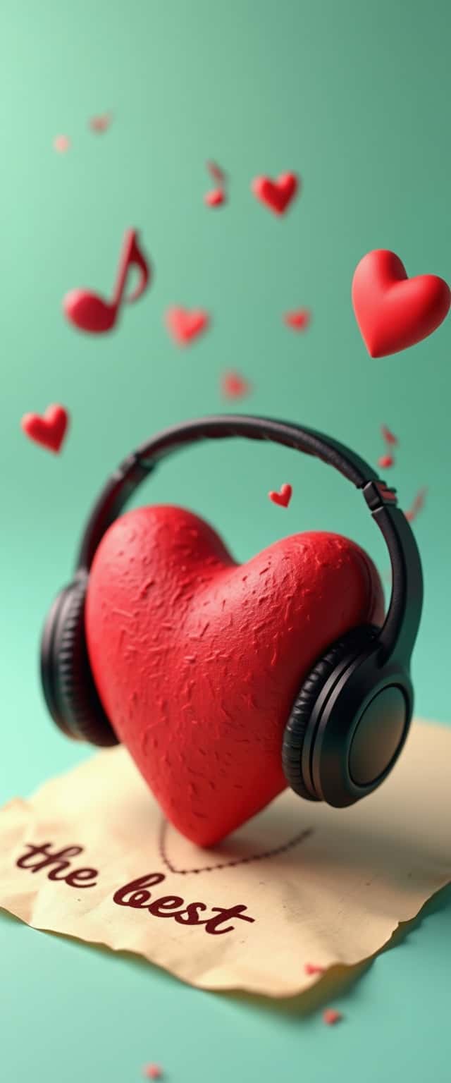 Stylized Heart with Music Elements Phone Case Stylized Heart with Music Elements Phone Case