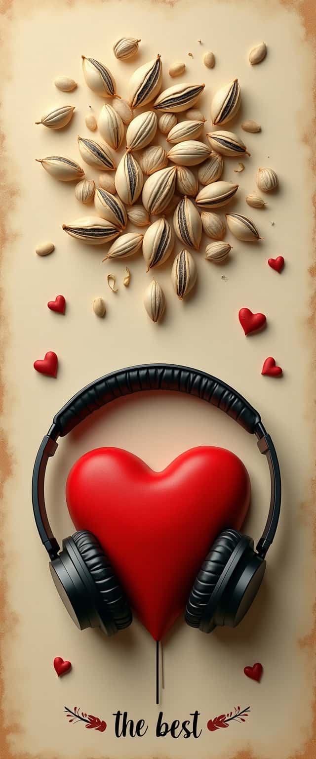 3D Sunflower Seeds and Heart Design Phone Case