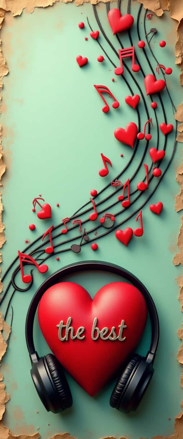 Vintage Heart with Headphones Design Phone Case Vintage Heart with Headphones Design Phone Case