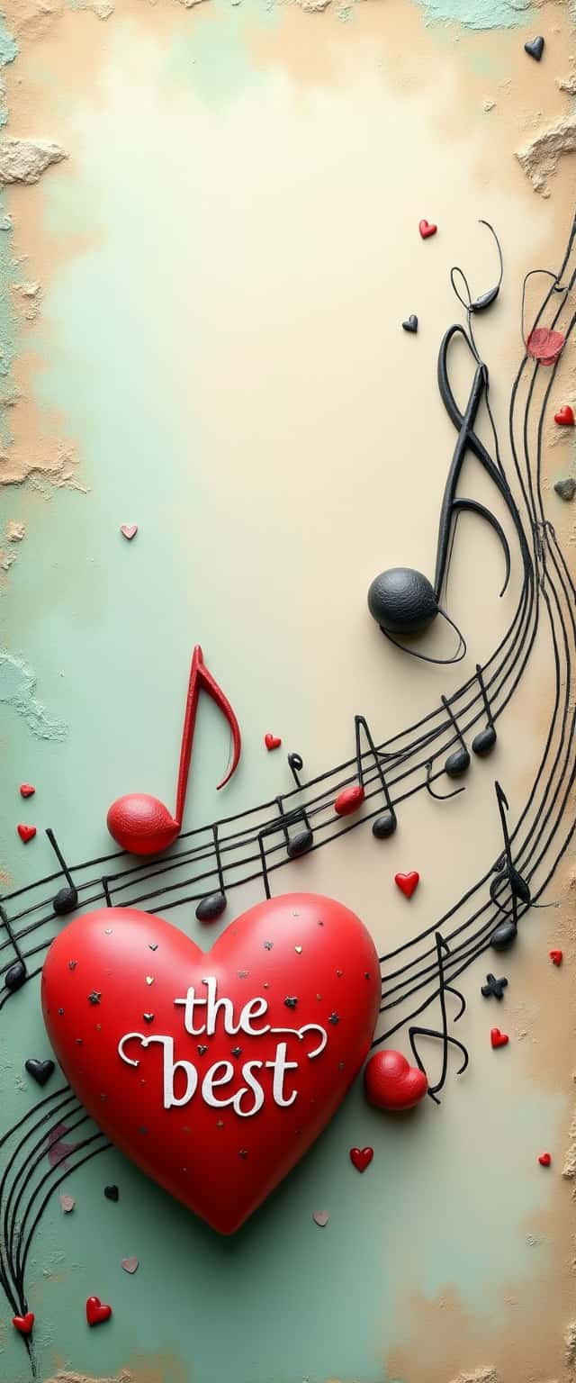 Vintage Heart with Musical Elements Phone Case