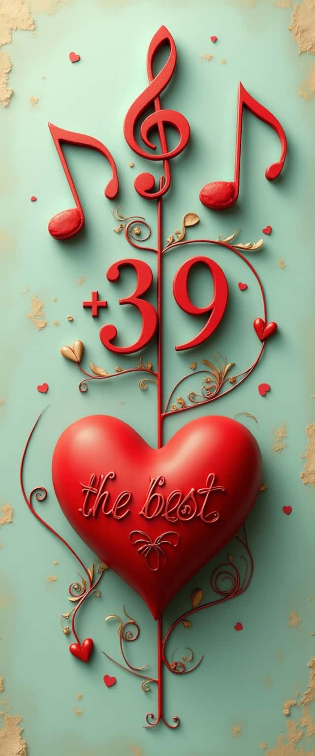 Stylized Heart and Musical Notes Design Phone Case Stylized Heart and Musical Notes Design Phone Case