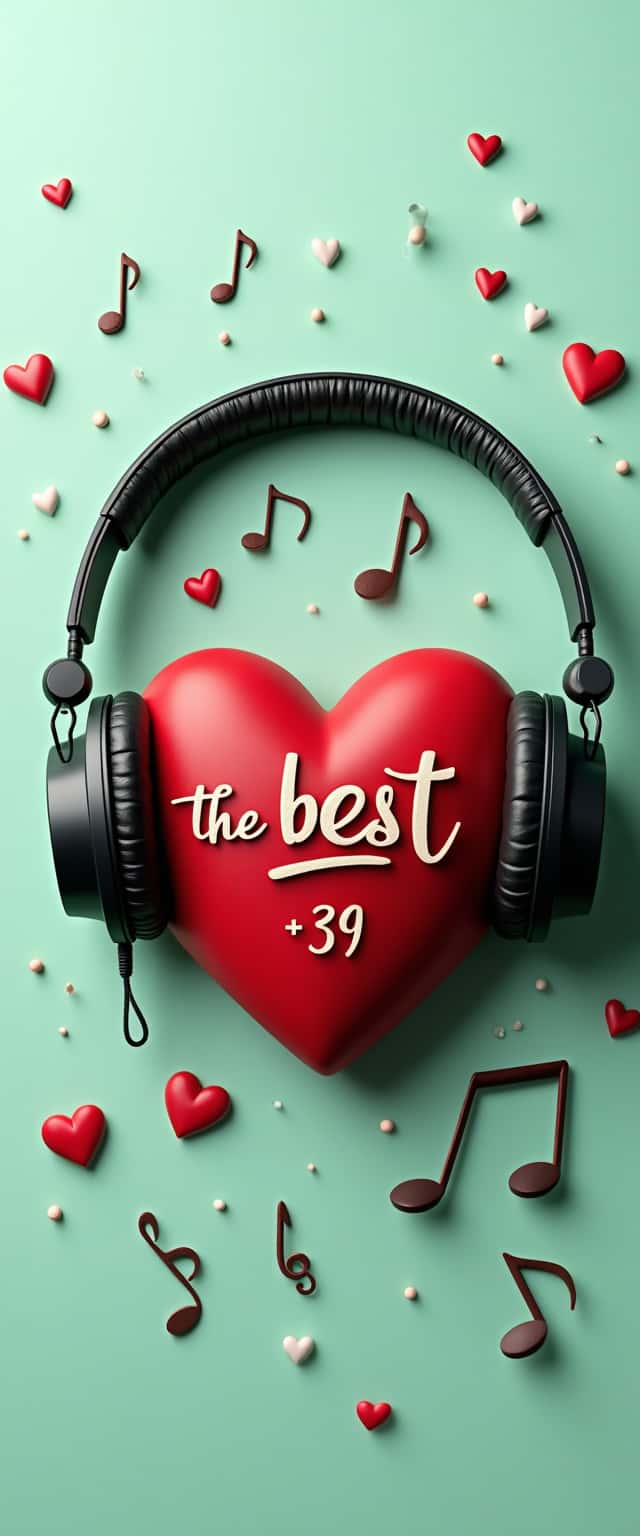 Stylized Heart and Musical Elements Phone Case Stylized Heart and Musical Elements Phone Case