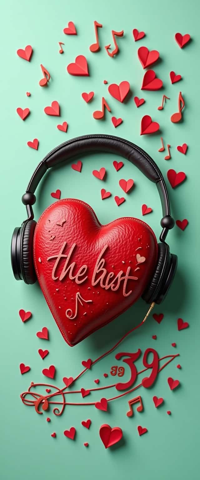 Mint Green Heart and Music Design Phone Case Mint Green Heart and Music Design Phone Case