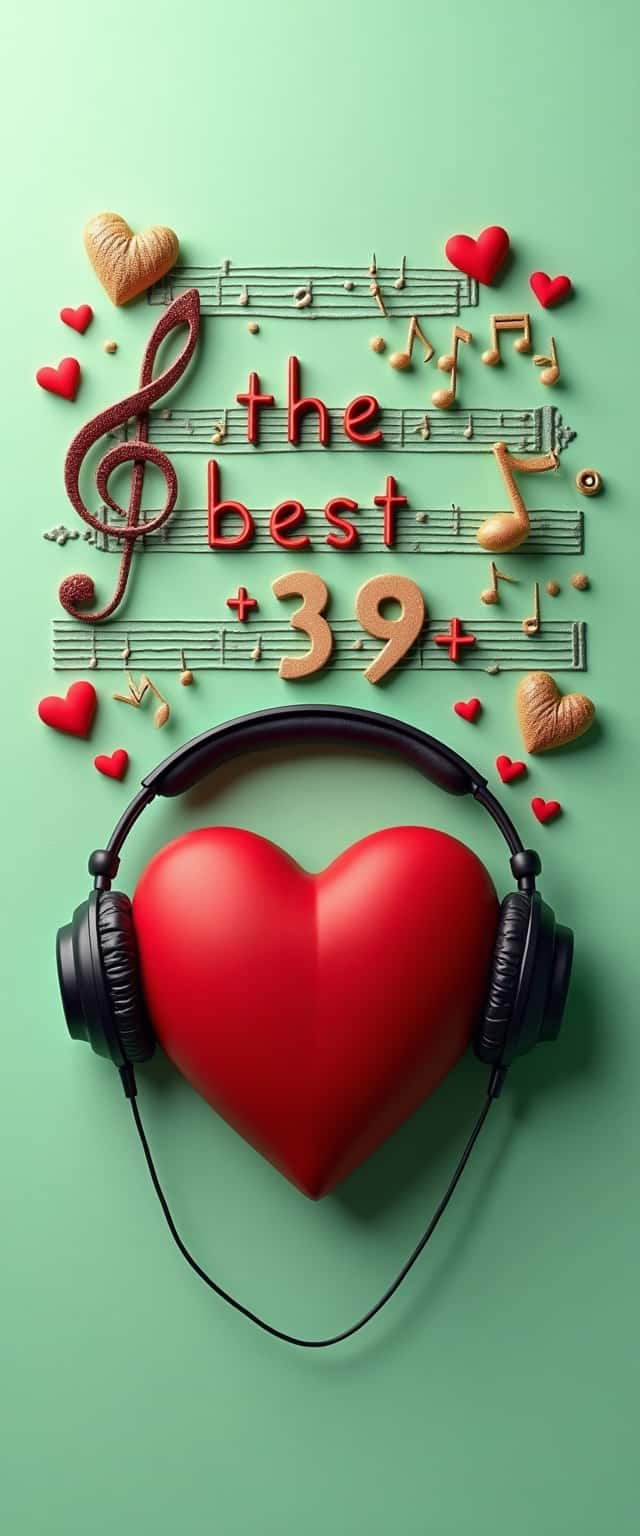 Mint Green Heart Music Design Phone Case