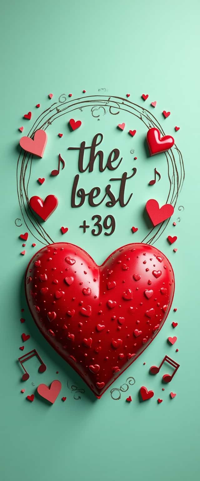 3D Heart and Musical Notes Design Phone Case 3D Heart and Musical Notes Design Phone Case