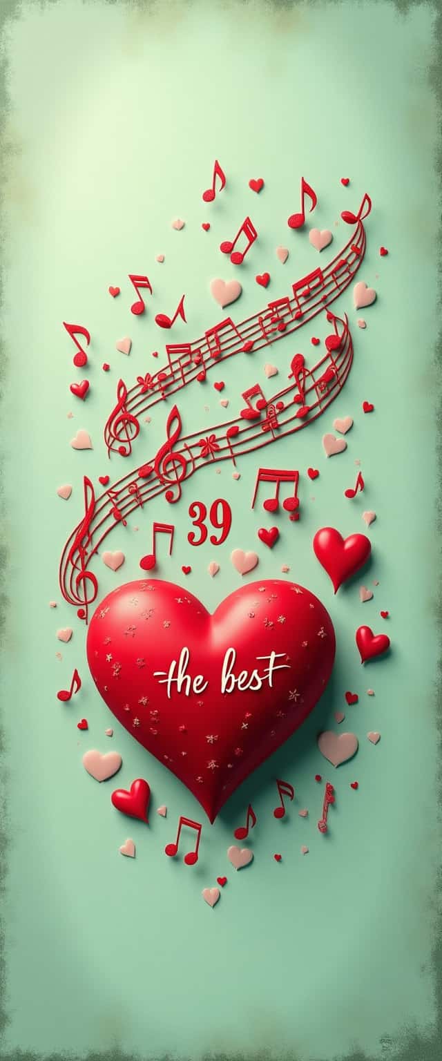 3D Vintage Heart with Music Notes Phone Case 3D Vintage Heart with Music Notes Phone Case