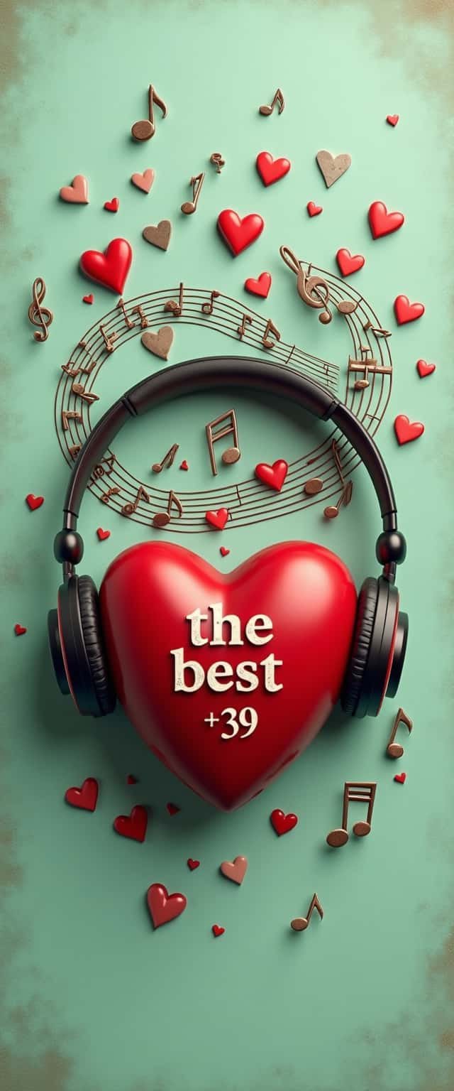 3D Heart with Headphones Design Phone Case 3D Heart with Headphones Design Phone Case