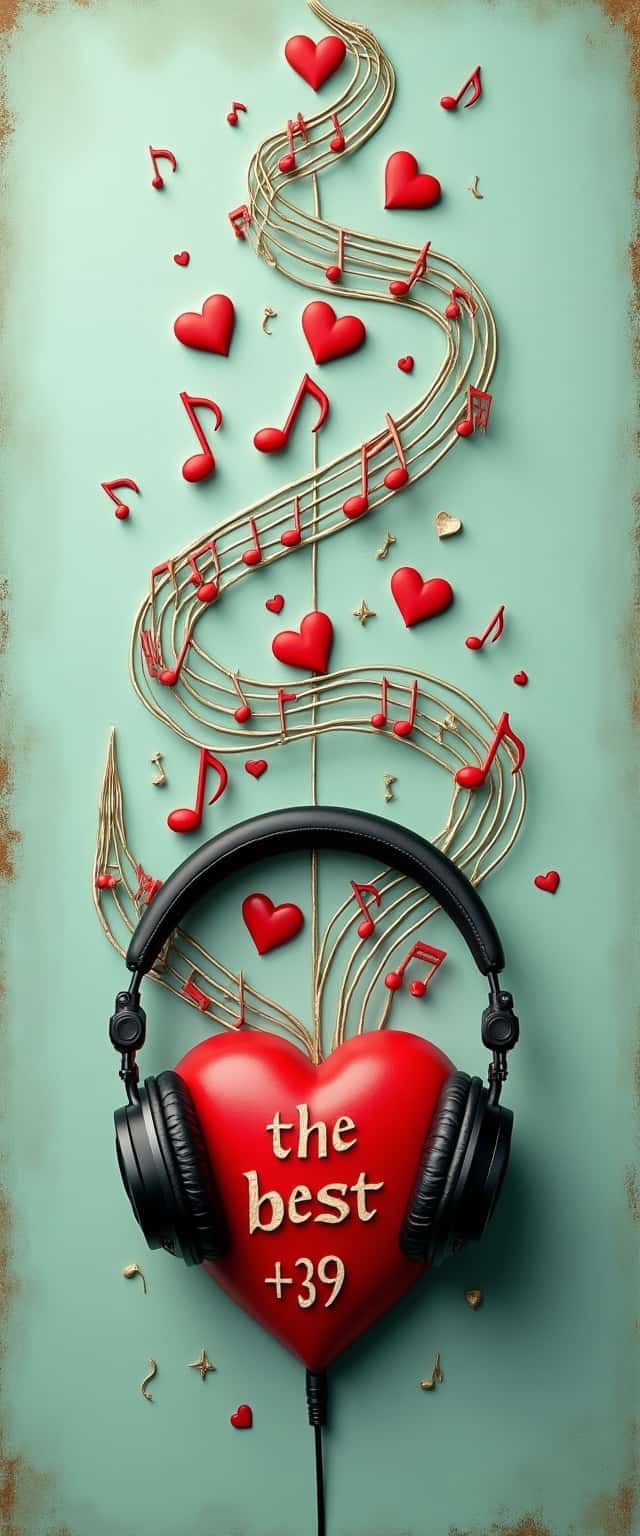 3D Vintage Heart with Headphones Phone Case 3D Vintage Heart with Headphones Phone Case