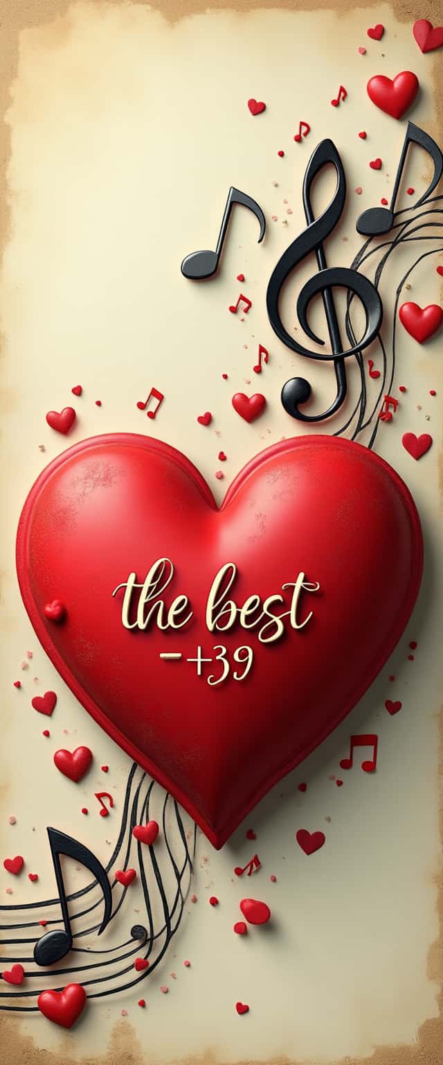 Heart and Music Stationery Design Phone Case