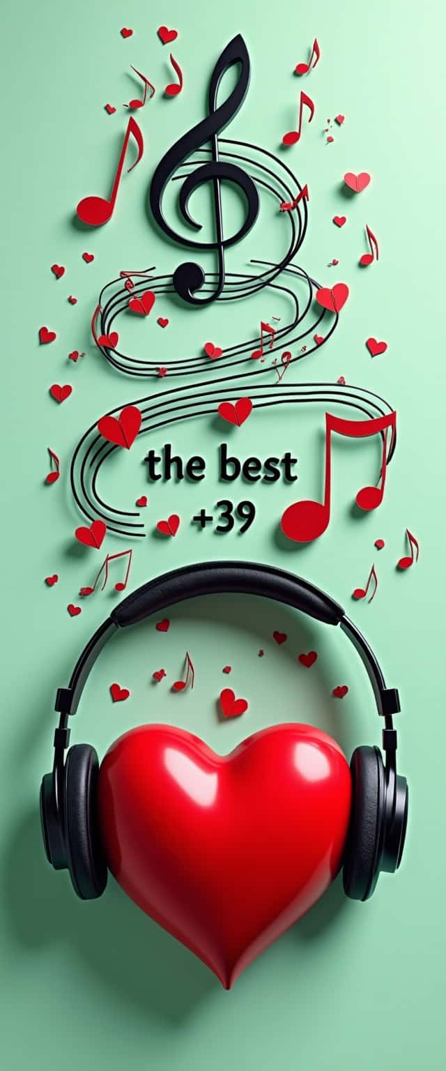 Heart and Music Design Phone Case