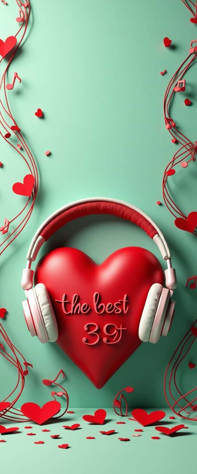 Vintage Red Heart Musical Design Phone Case