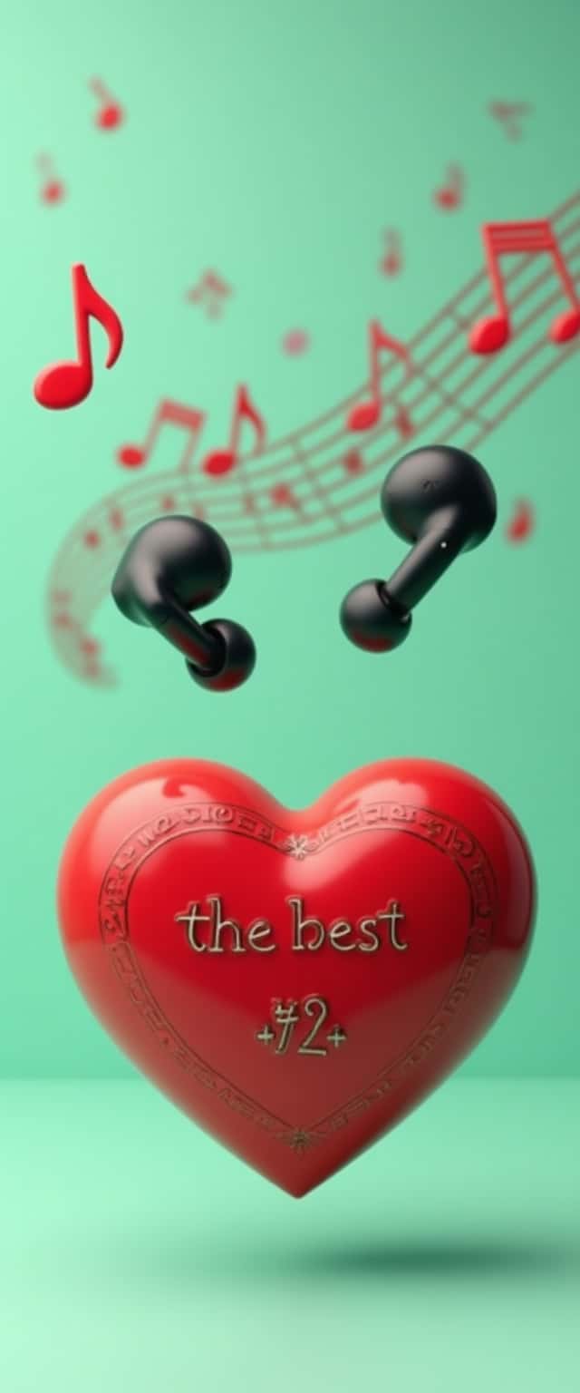 Mint Green Earbuds with Musical Elements Phone Case