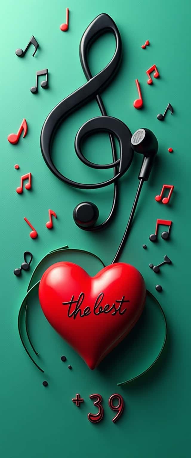 Musical Heartbeat Earbud Design Phone Case