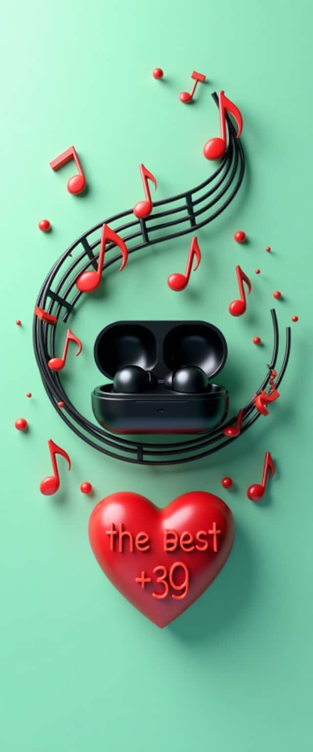 Wireless Earbuds with Musical Theme Phone Case