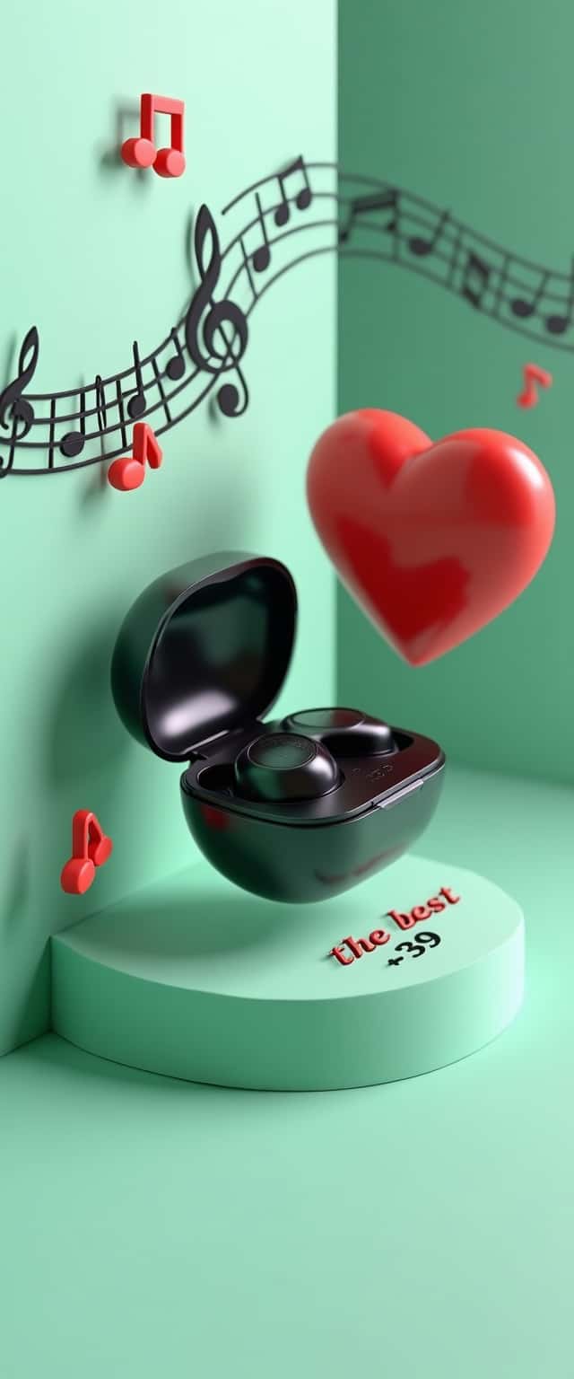 Music-Themed Wireless Earbuds Design Phone Case