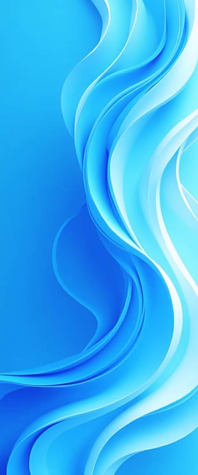 Fluid Waves in Electric Blue Phone Case