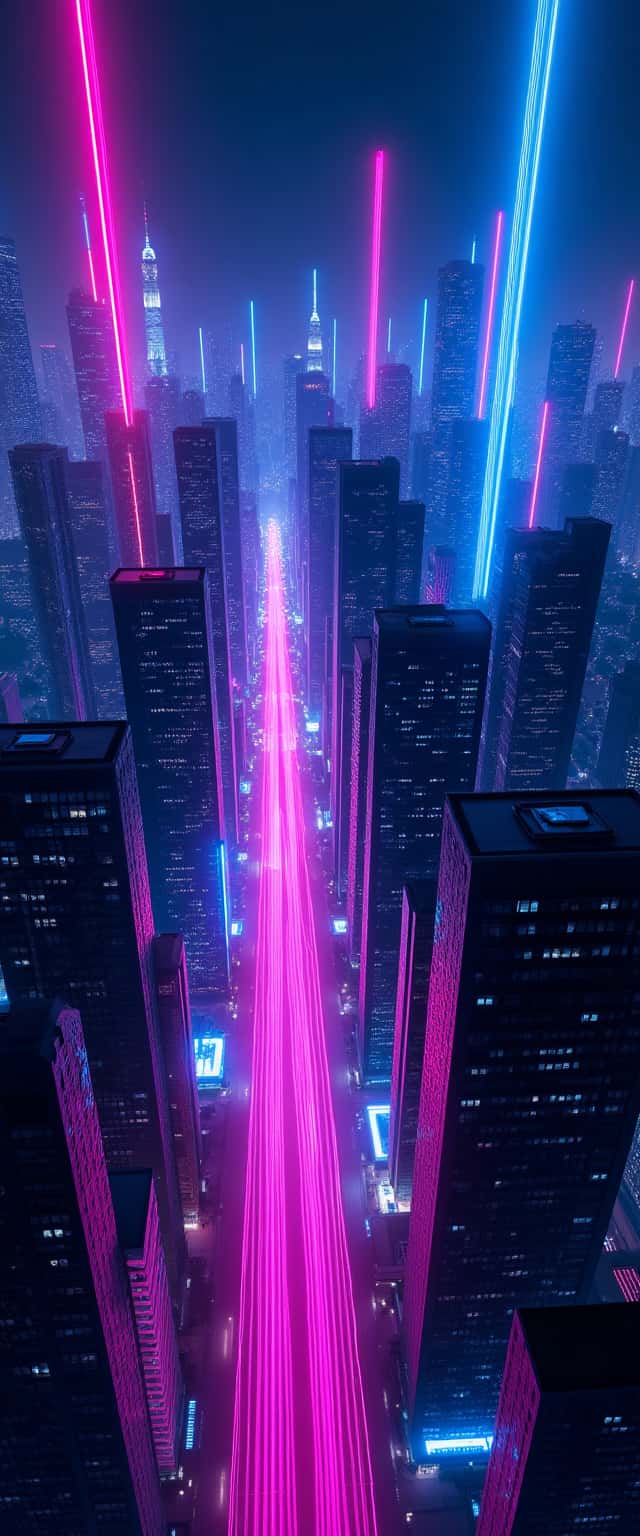 Neon Cyberpunk Cityscape Phone Case Neon Cyberpunk Cityscape Phone Case