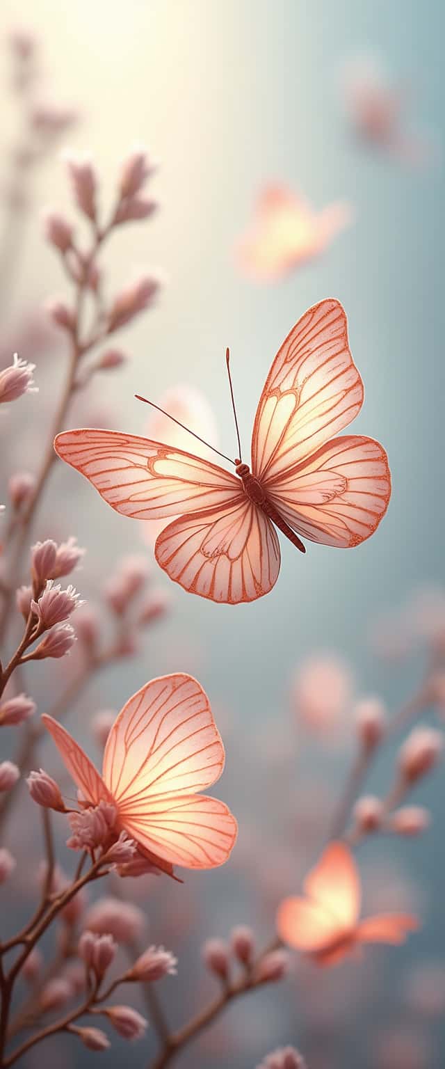 glowing butterflies in botanical scene Phone Case glowing butterflies in botanical scene Phone Case