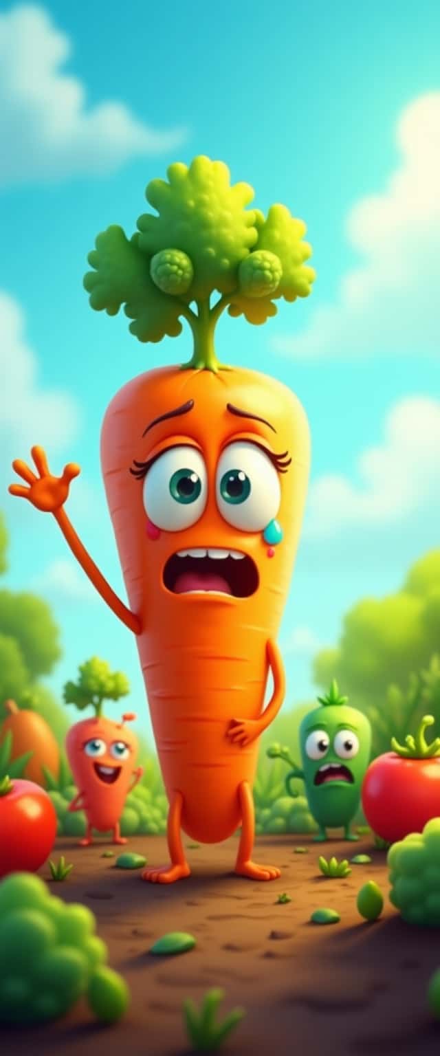 Cartoonish Carrot with Emotions Phone Case